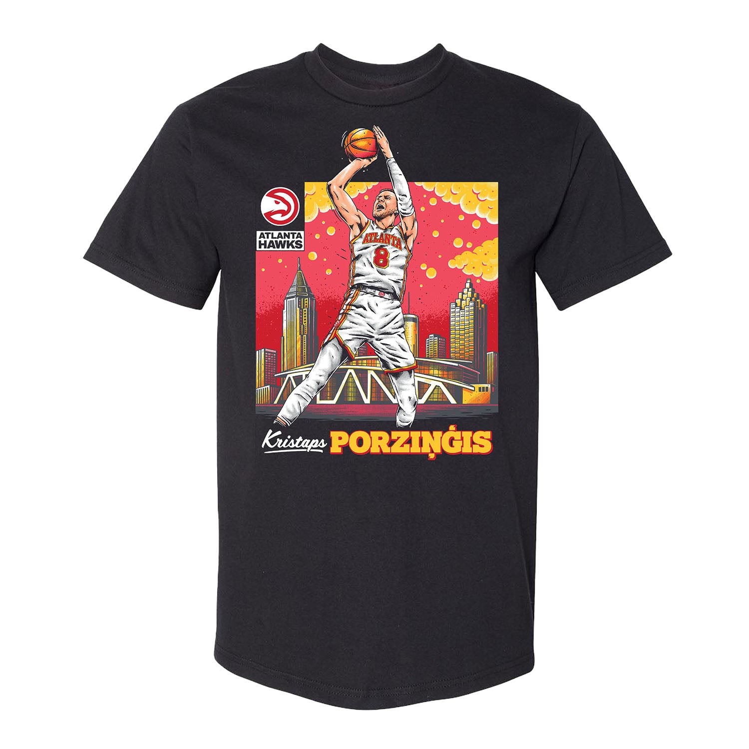 Porzingis Black Core Skyline Player Tee
