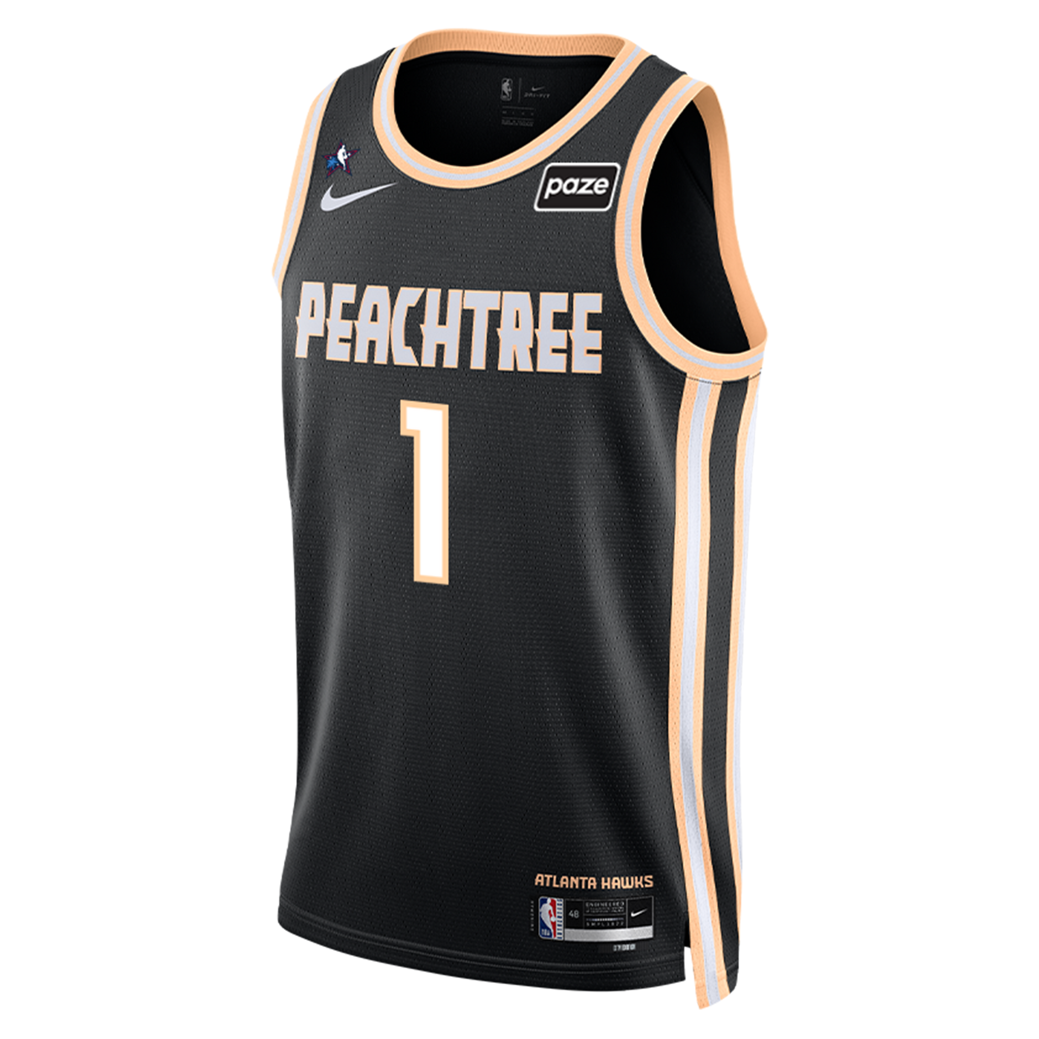 Jalen Johnson 25-26 Nike Peachtree City Edition All-Star Patch Swingma