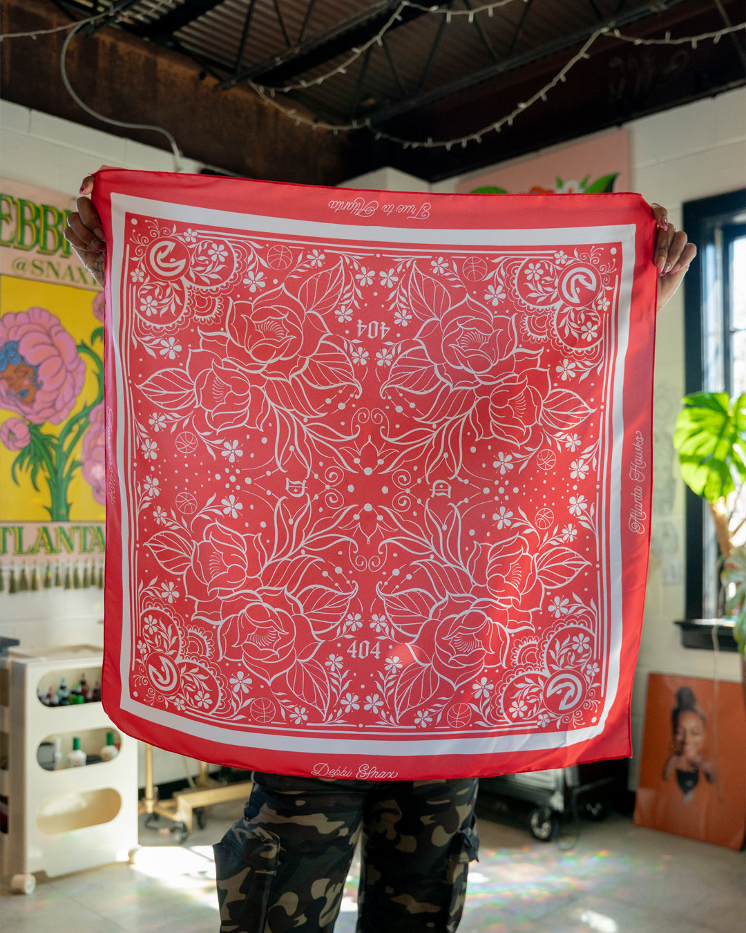 Atlanta Hawks x Debbi Snax Satin Scarf