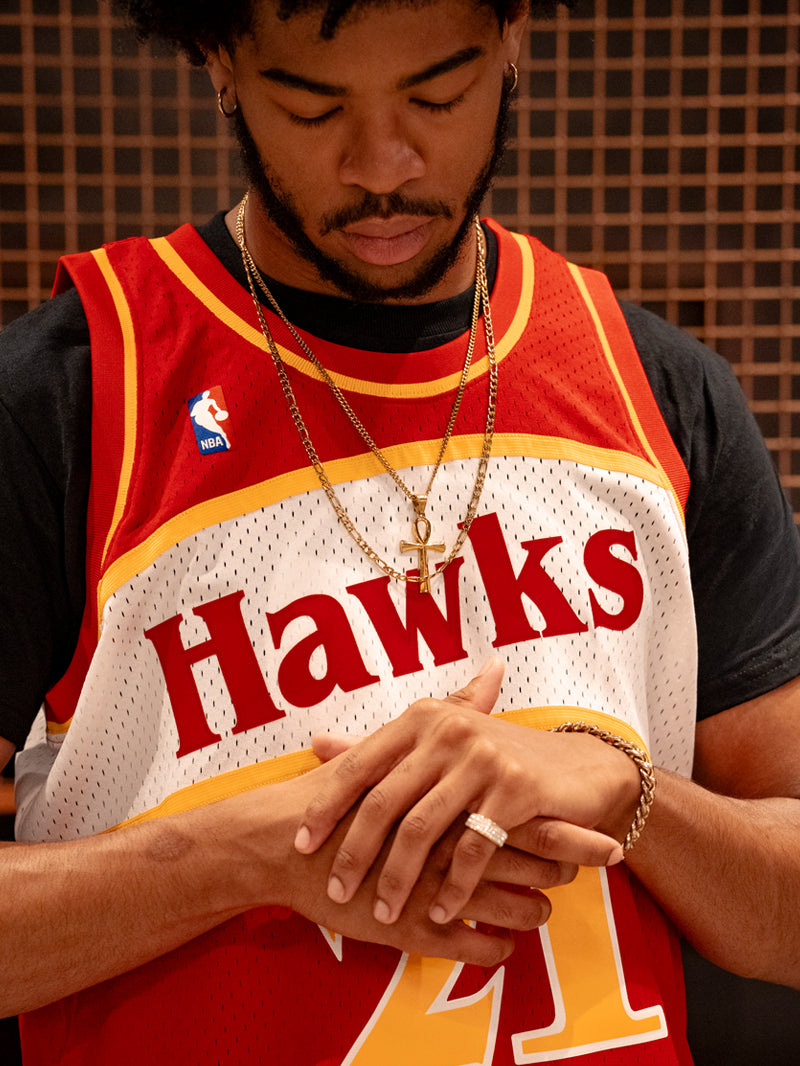 Mitchell & Ness Hawks 1986 Dominique Wilkins Road Swingman Jersey