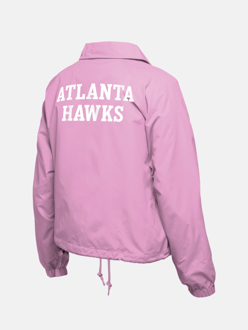 Women's New Era Hawks Pink Cropped Jacket