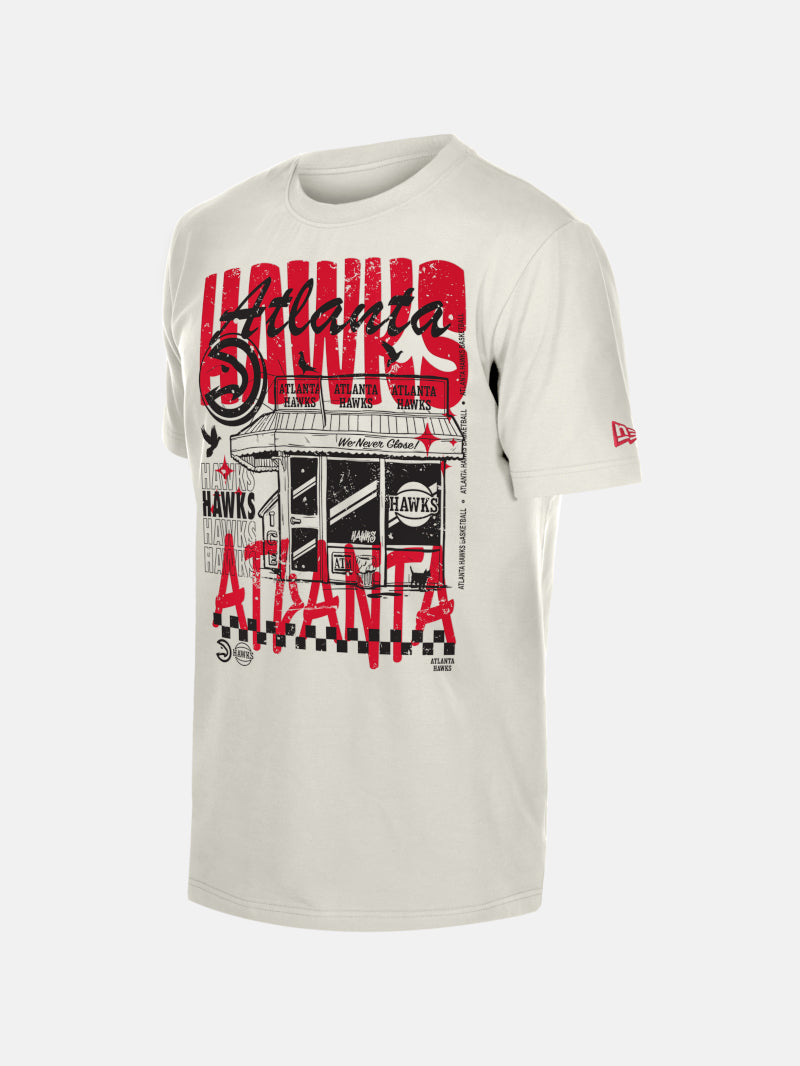 New Era Hawks Off White Graphic Tee