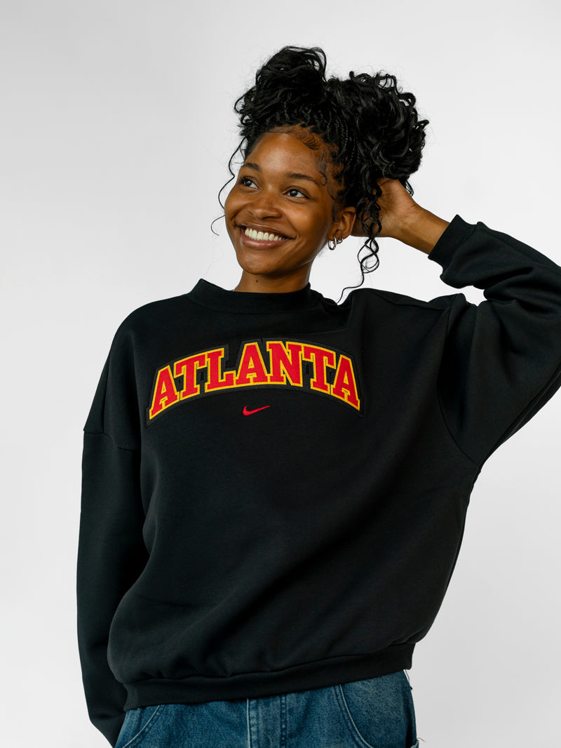 Nike Hawks MNK Black Wordmark Fleece Crew