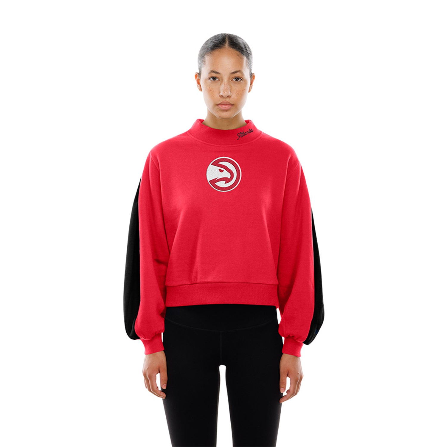 Women's New Era Red Mockneck Sweater