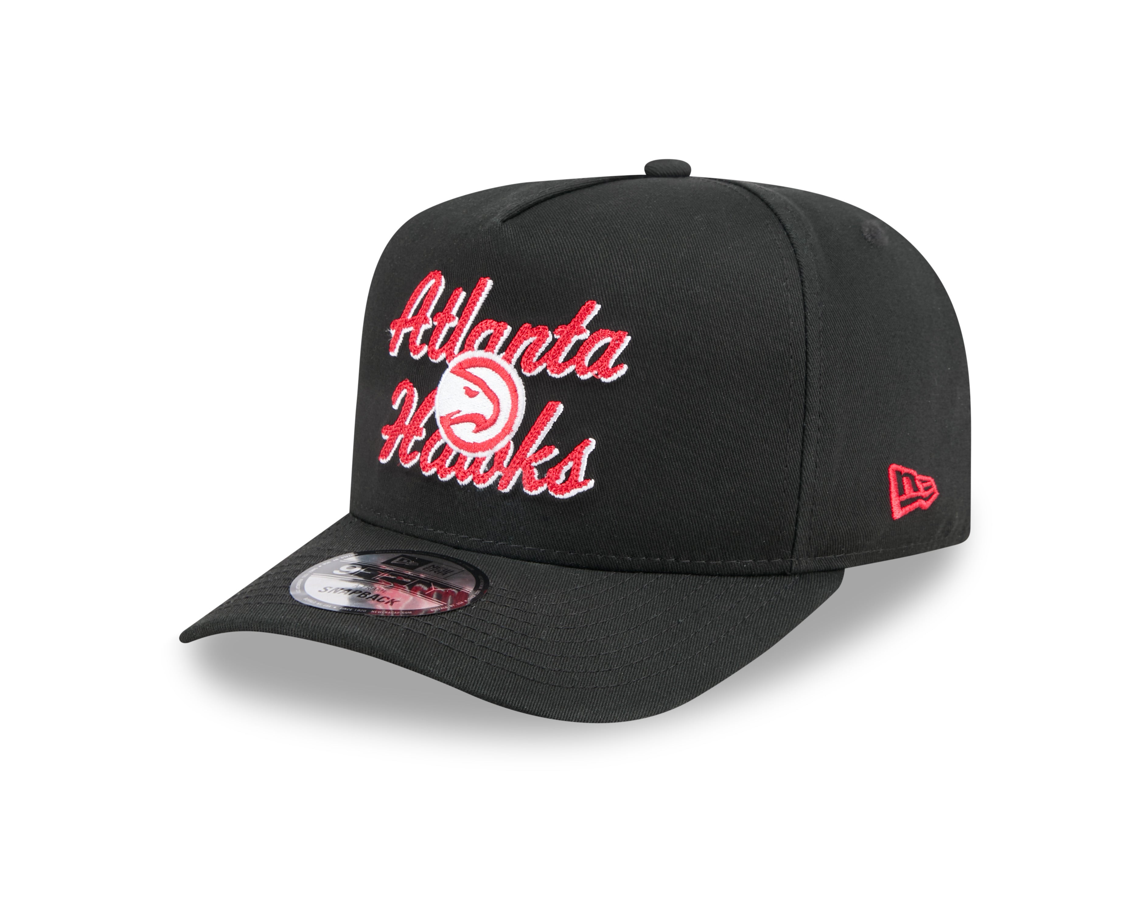 New Era Hawks Chainstitch Black Snapback