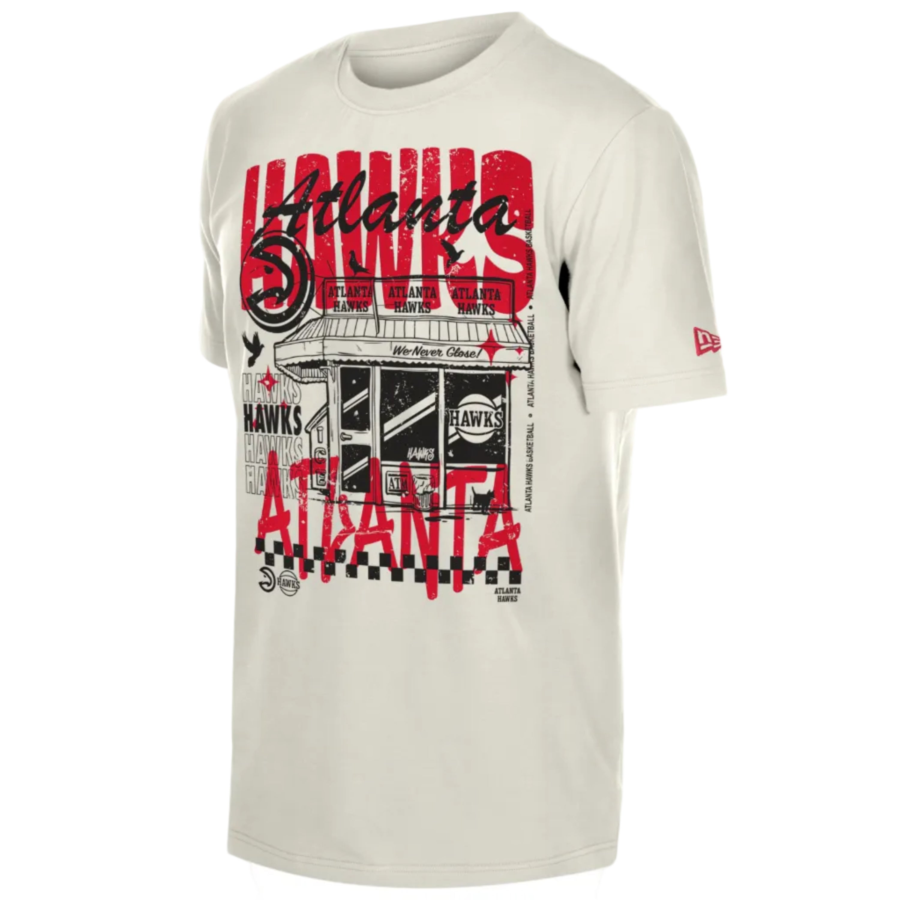 New Era Hawks Off White Graphic Tee