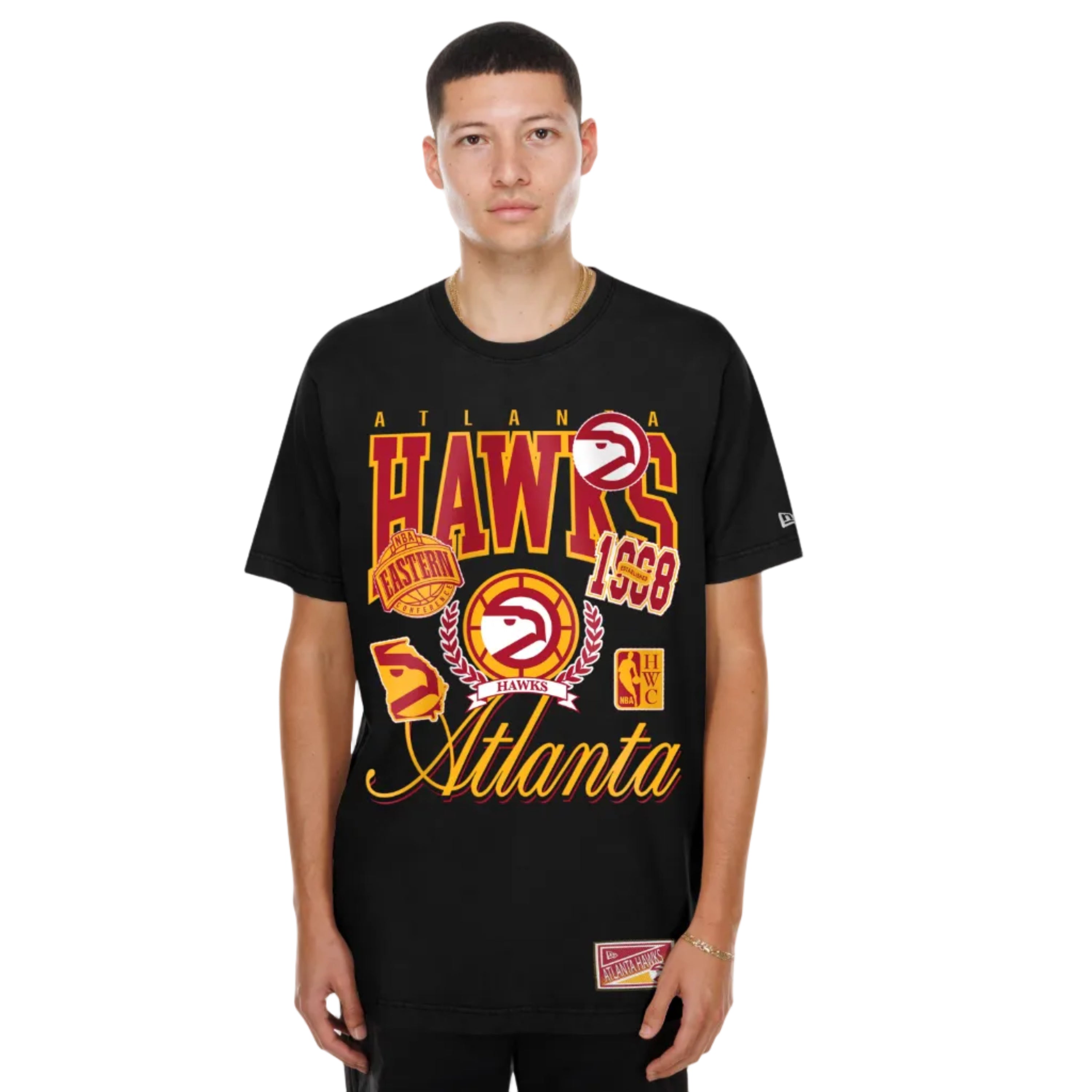 New Era Hawks Vintage Script Throwback Tee