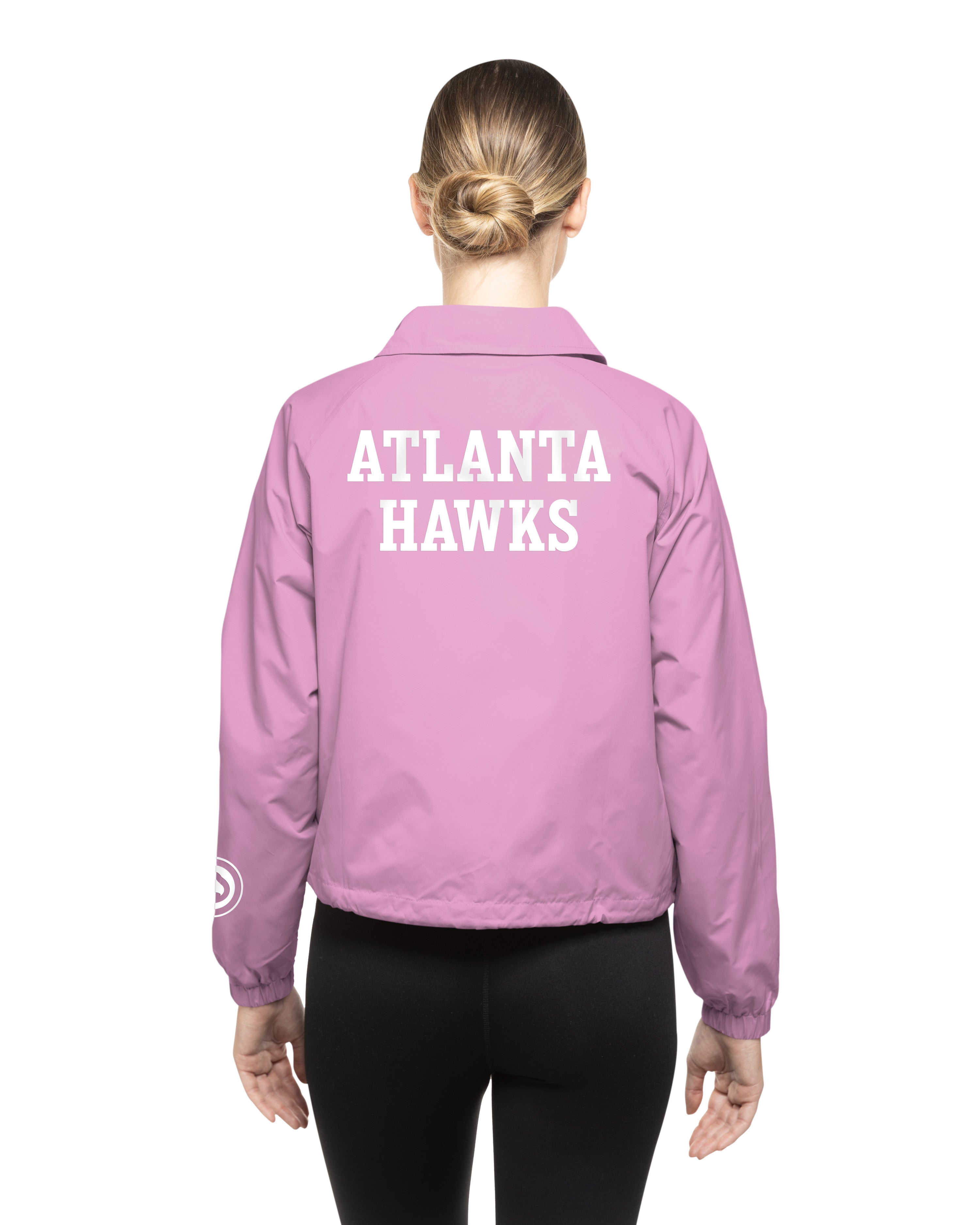 Women's New Era Hawks Pink Cropped Jacket