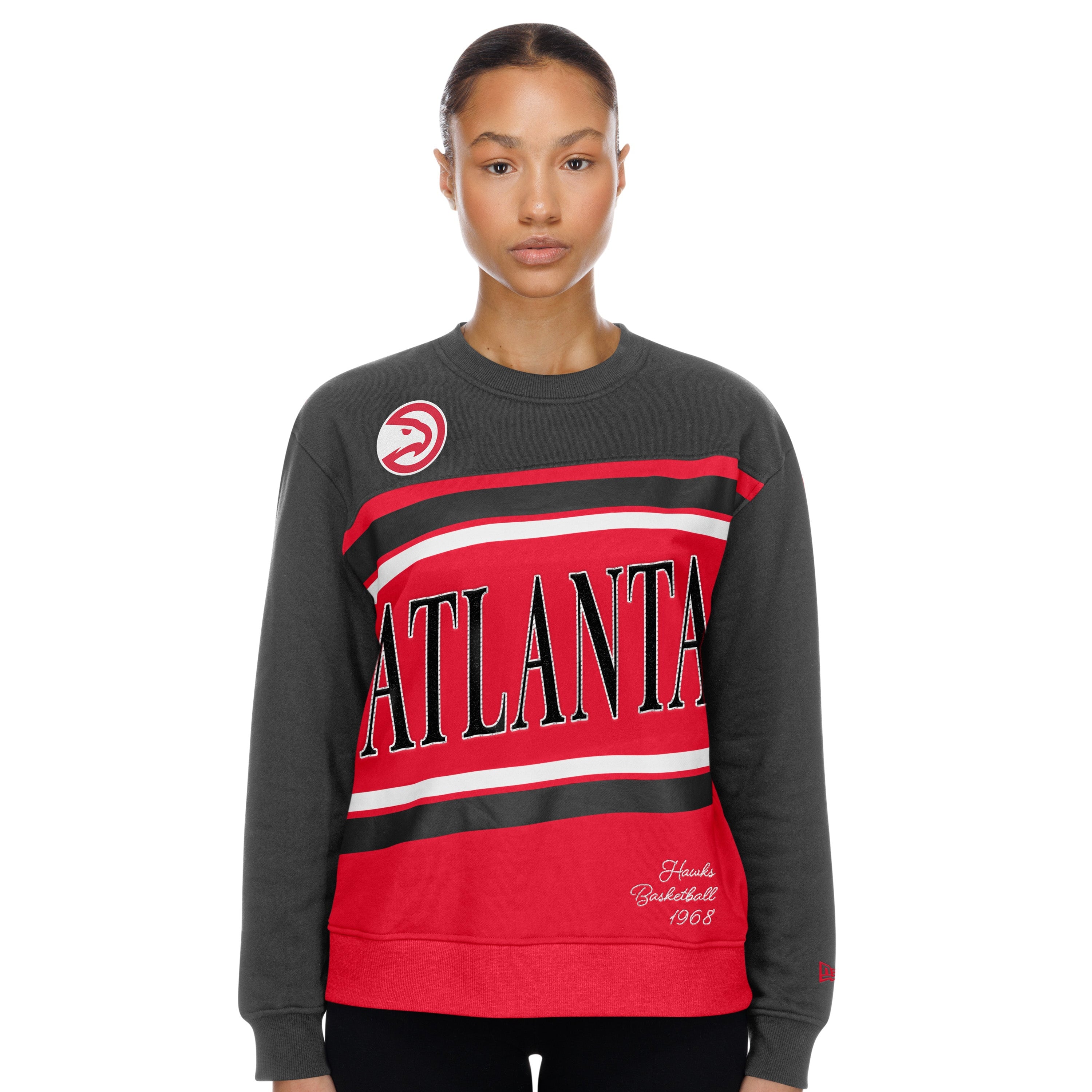 Women's New Era Hawks Wordmark Crewneck - Atlanta Hawks Official Store