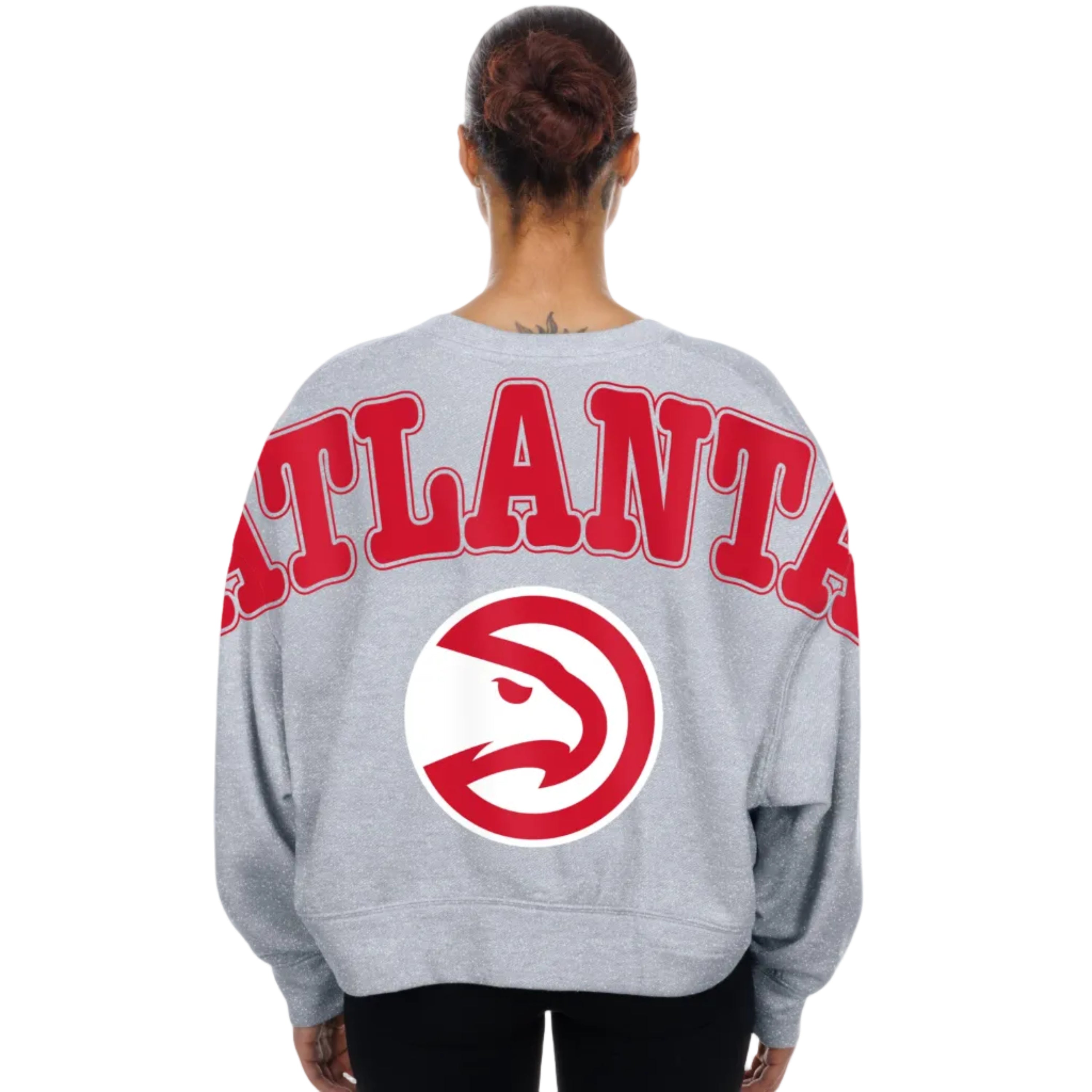 Women's New Era Hawks Big Evo Drop Shoulder Crew - Atlanta Hawks Official Store