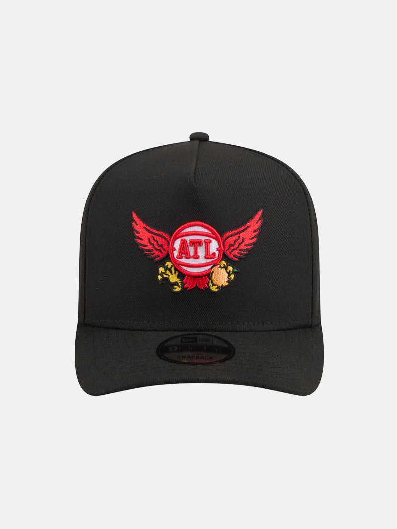 New Era Hawks Cartoon Script Evo 9FIFTY A-Frame Hat