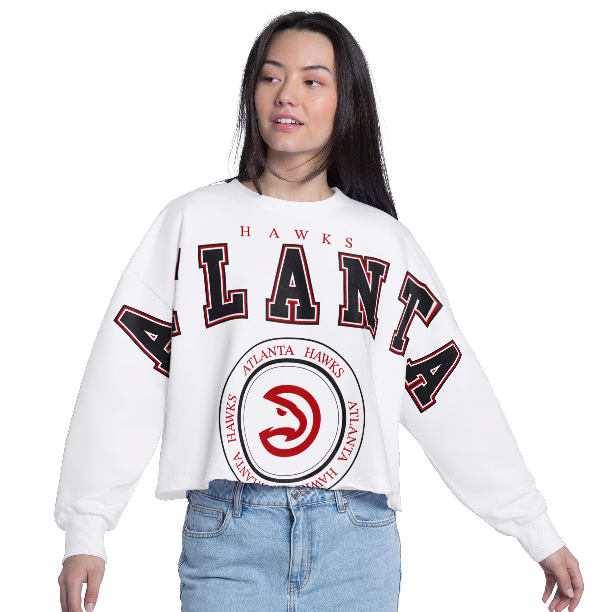 Women's G3 Hawks Bleachers Crop Crewneck