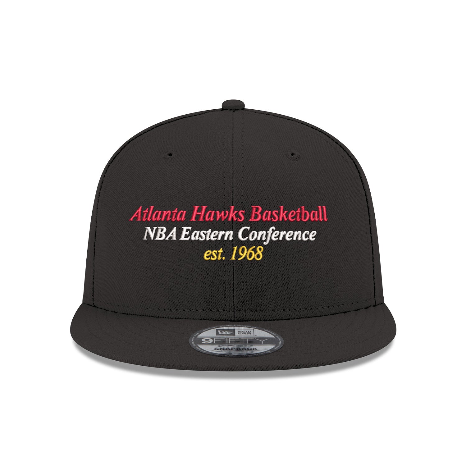 New Era Hawks Black Conference Wordmark Snapback
