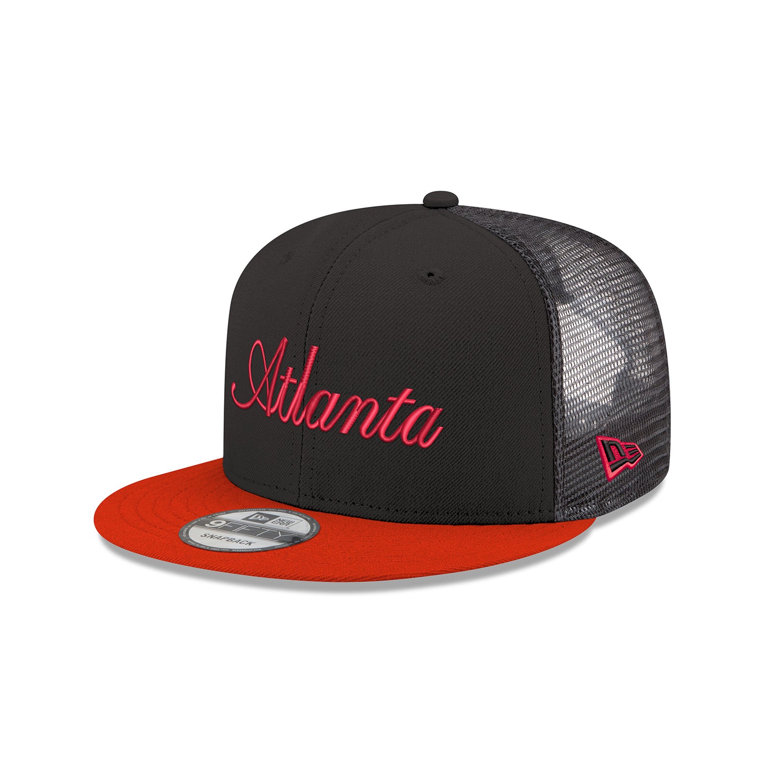 New Era Hawks Atlanta Script Trucker Snapback