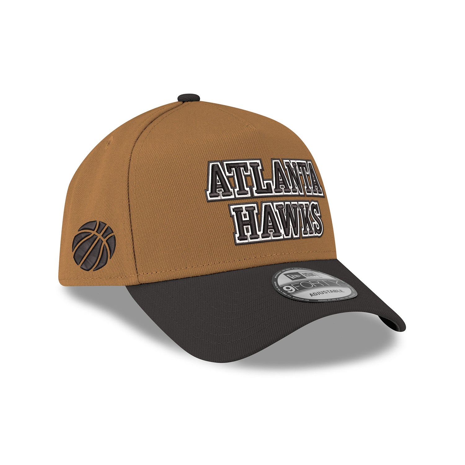New Era Hawks Black Brown Wordmark Snapback