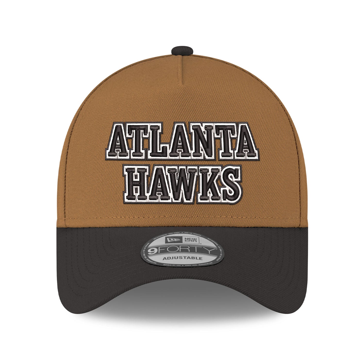 New Era Hawks Black Brown Wordmark Snapback