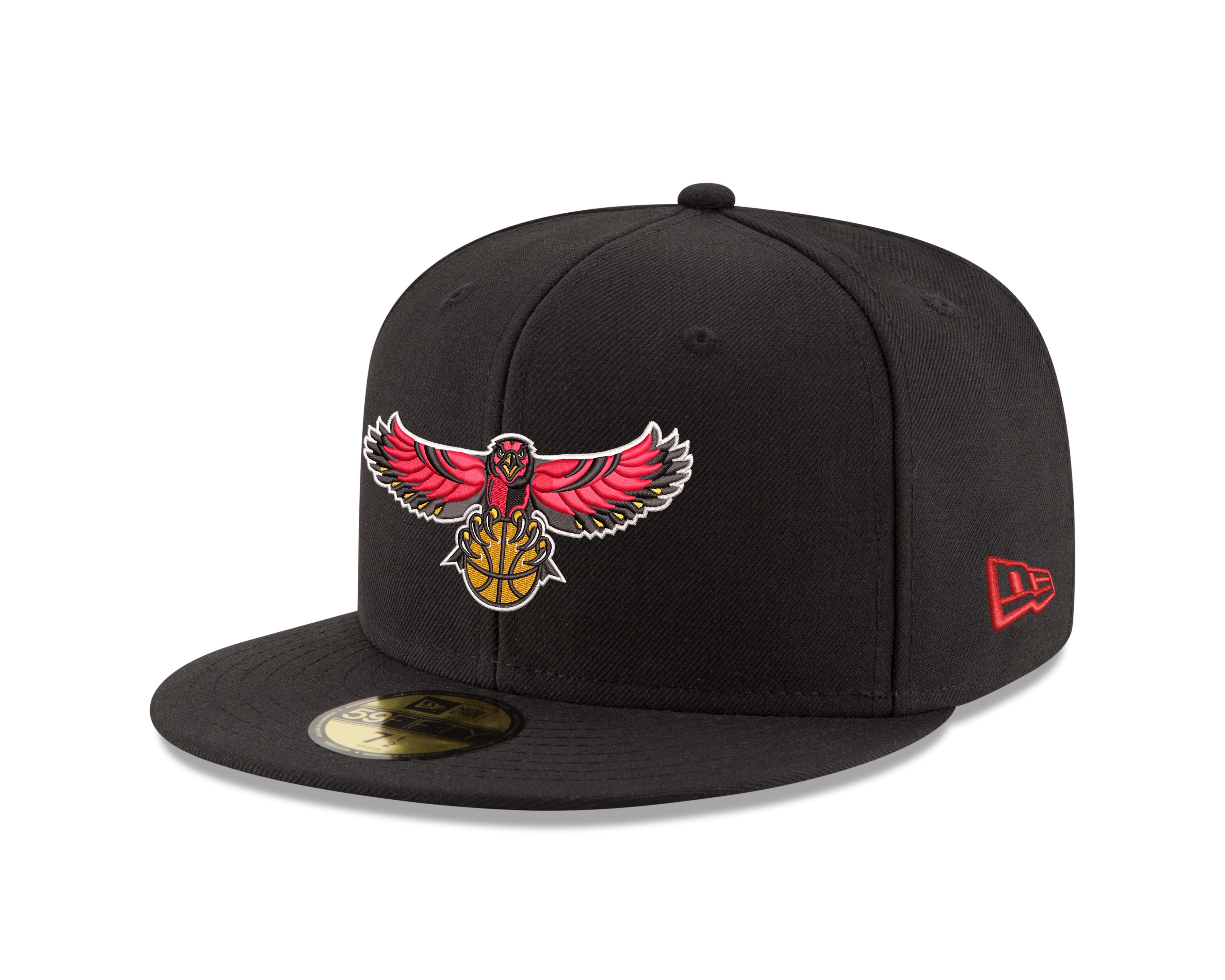 New Era Hawks Bird Logo Black Fitted Hat