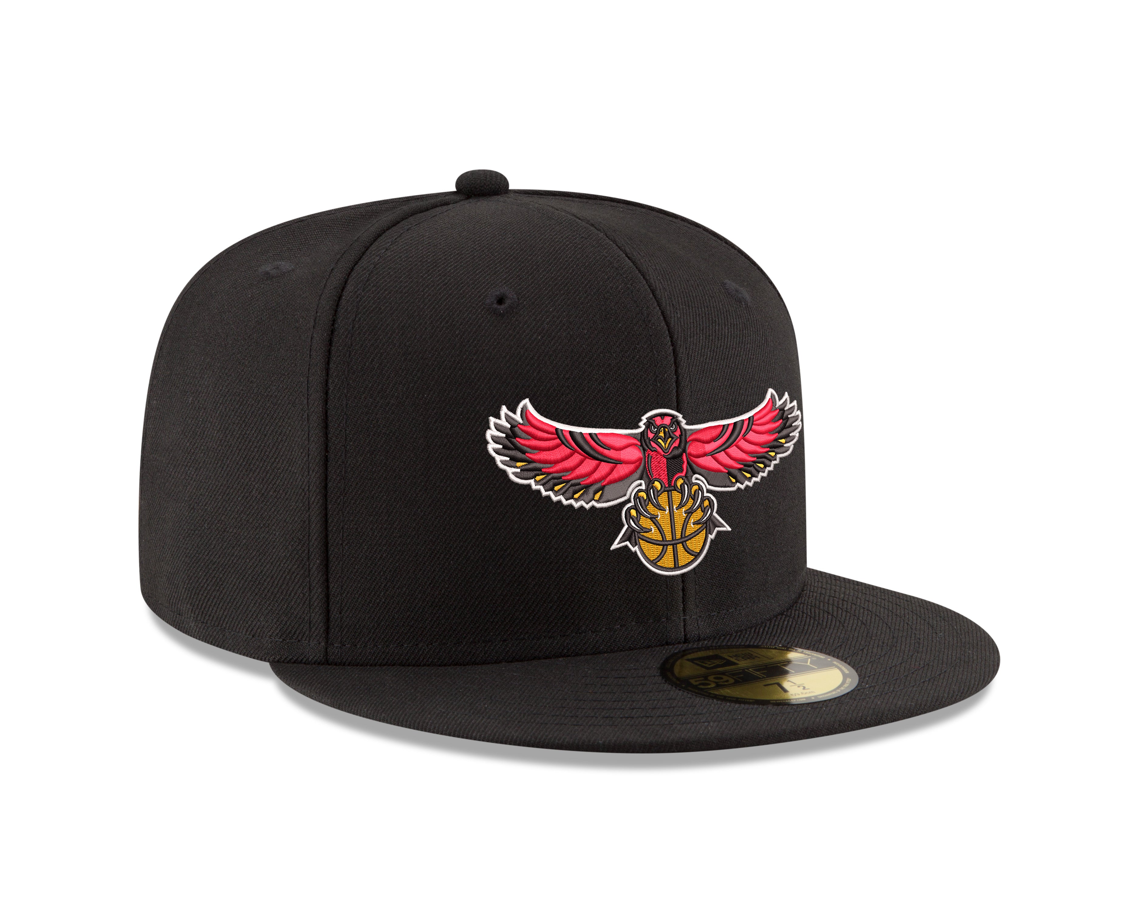 New Era Hawks Bird Logo Black Fitted Hat