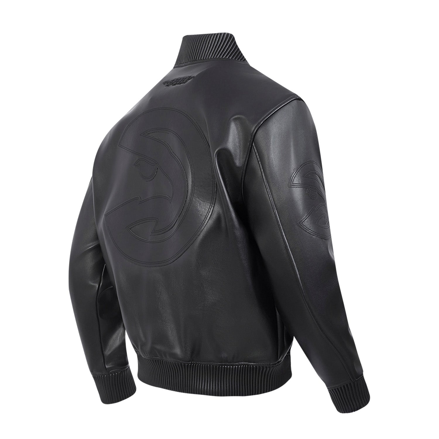 Pro Standard Hawks Vanguard Triple Black Leather Jacket