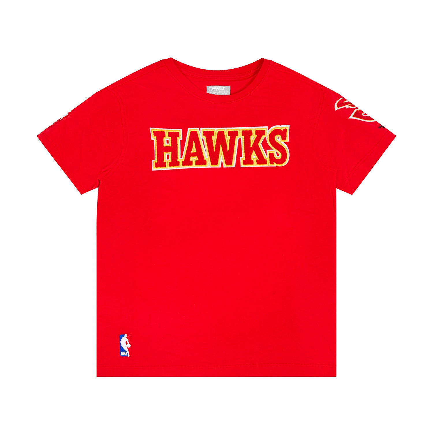Big Kids Pro Standard Hawks Core Red Wordmark Tee