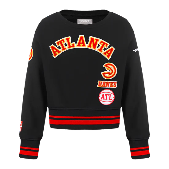 Big Kids Pro Standard Hawks Girls Retro Crewneck