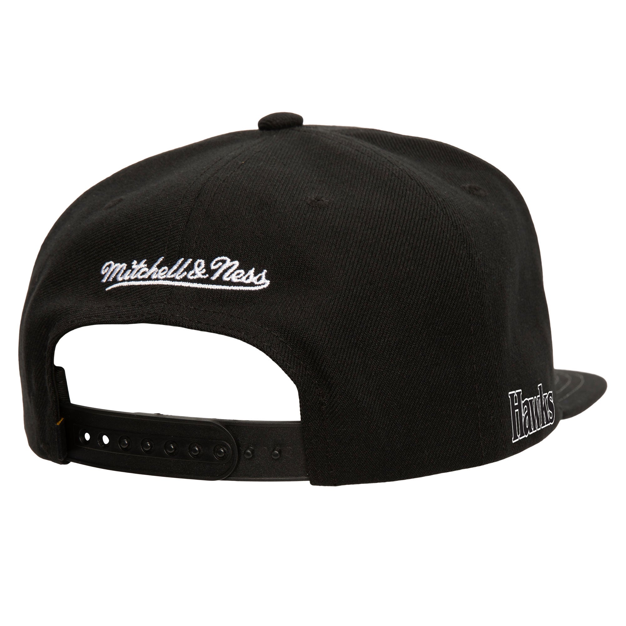 Mitchell & Ness Hawks Black White Snapback