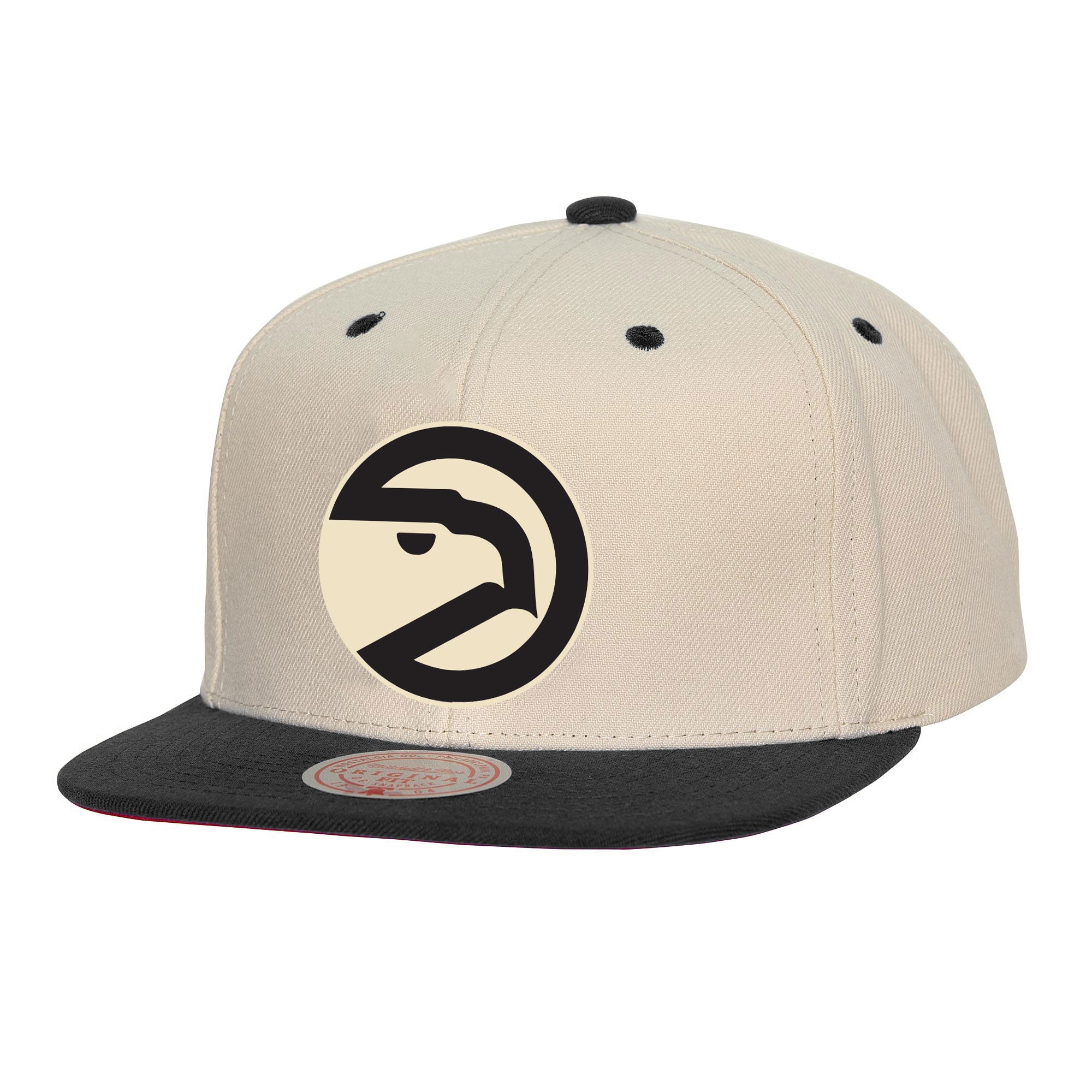 Mitchell & Ness Hawks Cream Black Snapback