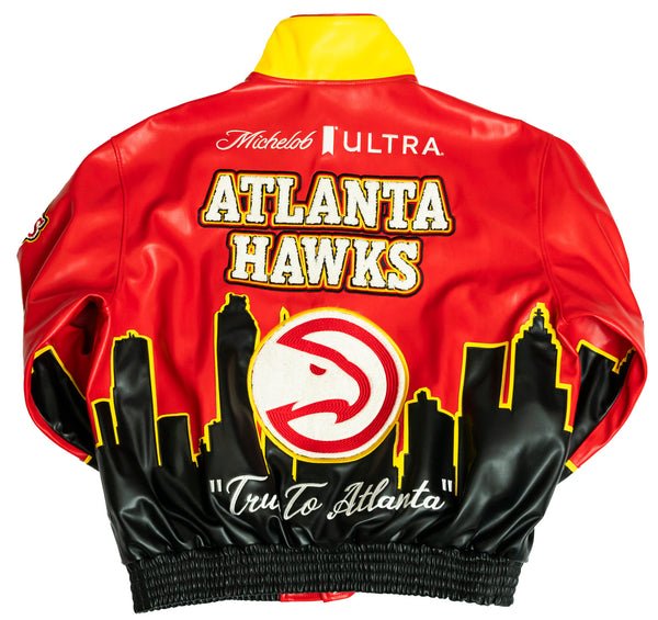 JEFF HAMILTON X ATL HAWKS VEGAN LEATHER JACKET Hawks Shop