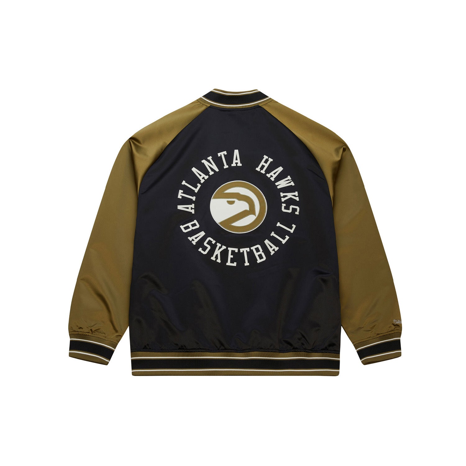 Mitchell & Ness Hawks Double Clutch Olive Satin Jacket