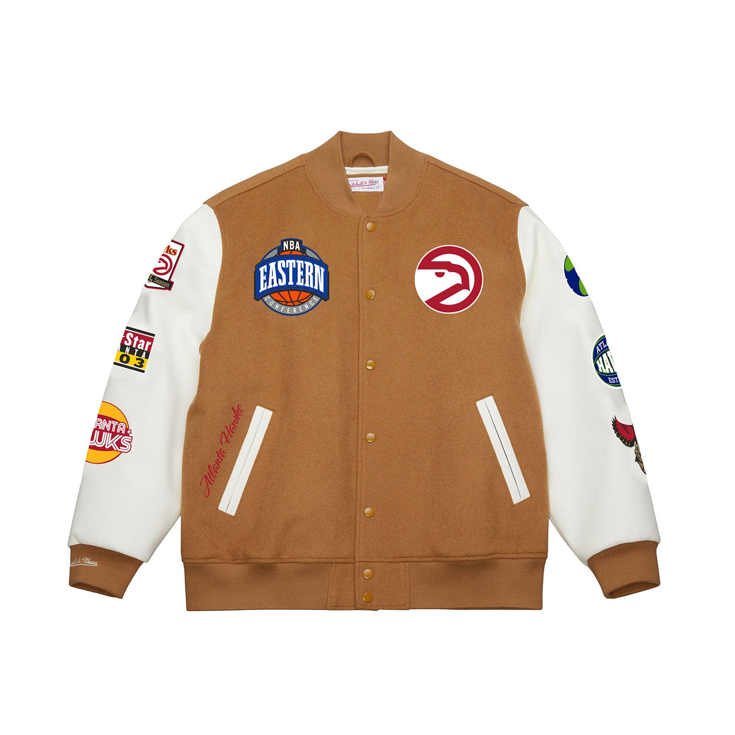 Mitchell & Ness Hawks Dusted Collection Wool Varsity Jacket