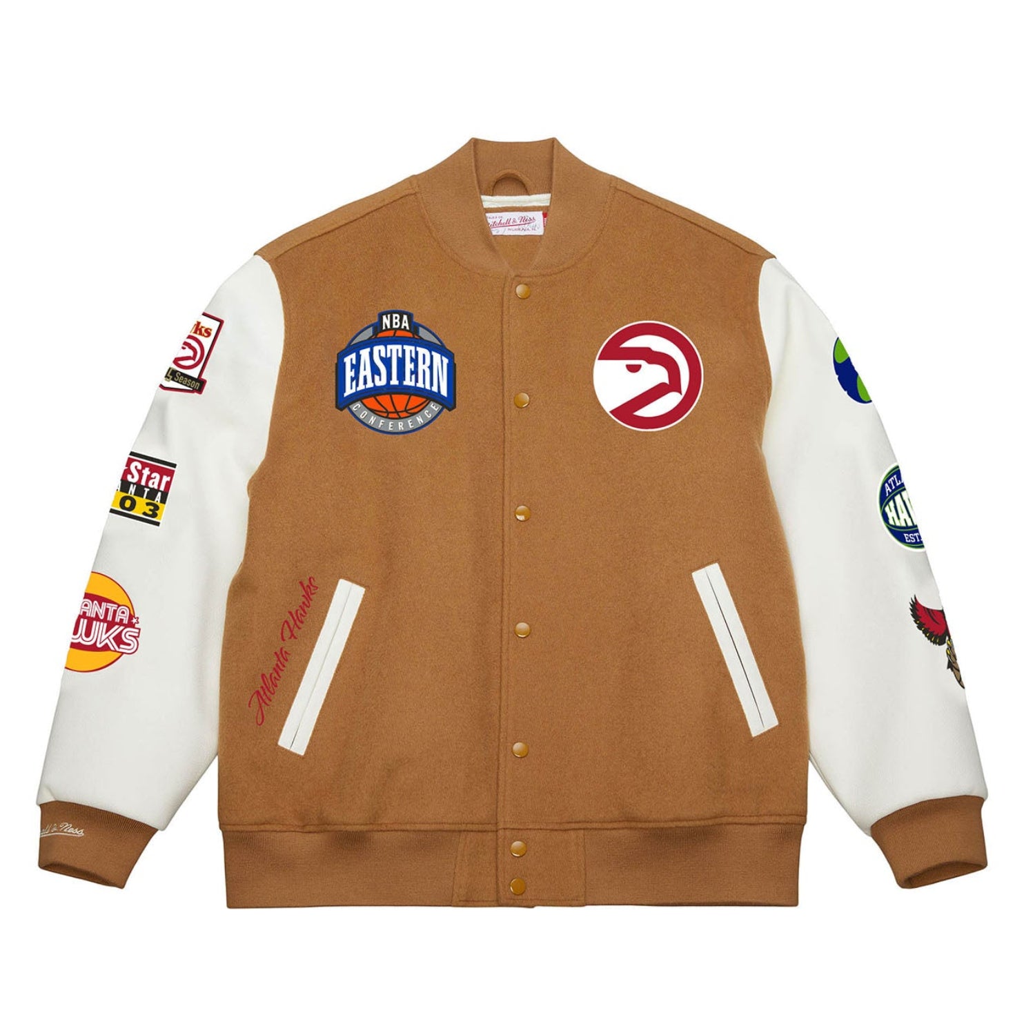 Mitchell & Ness Hawks Dusted Collection Wool Varsity Jacket