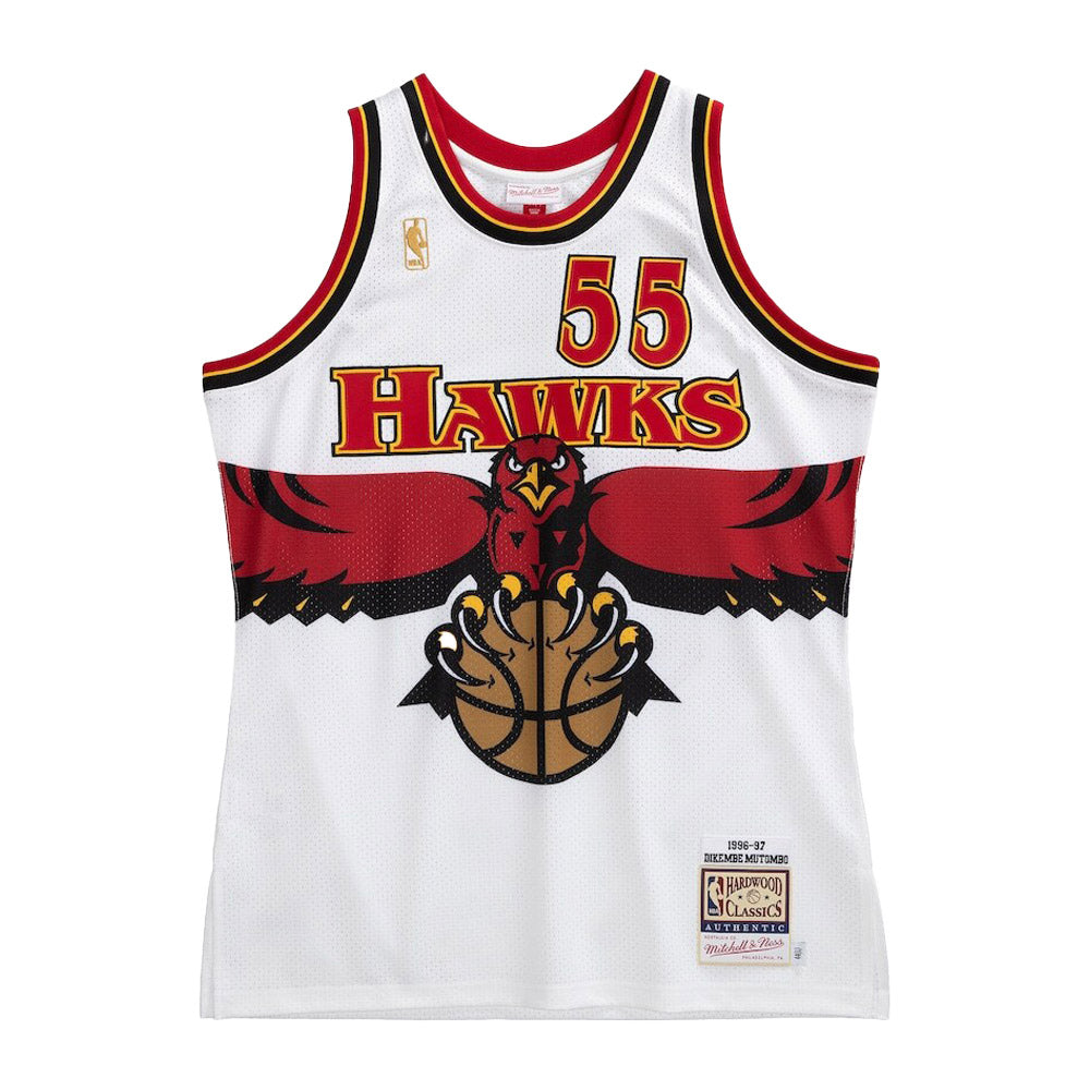 Mitchell & Ness Hawks 1996 Dikembe Mutombo Home Swingman Jersey