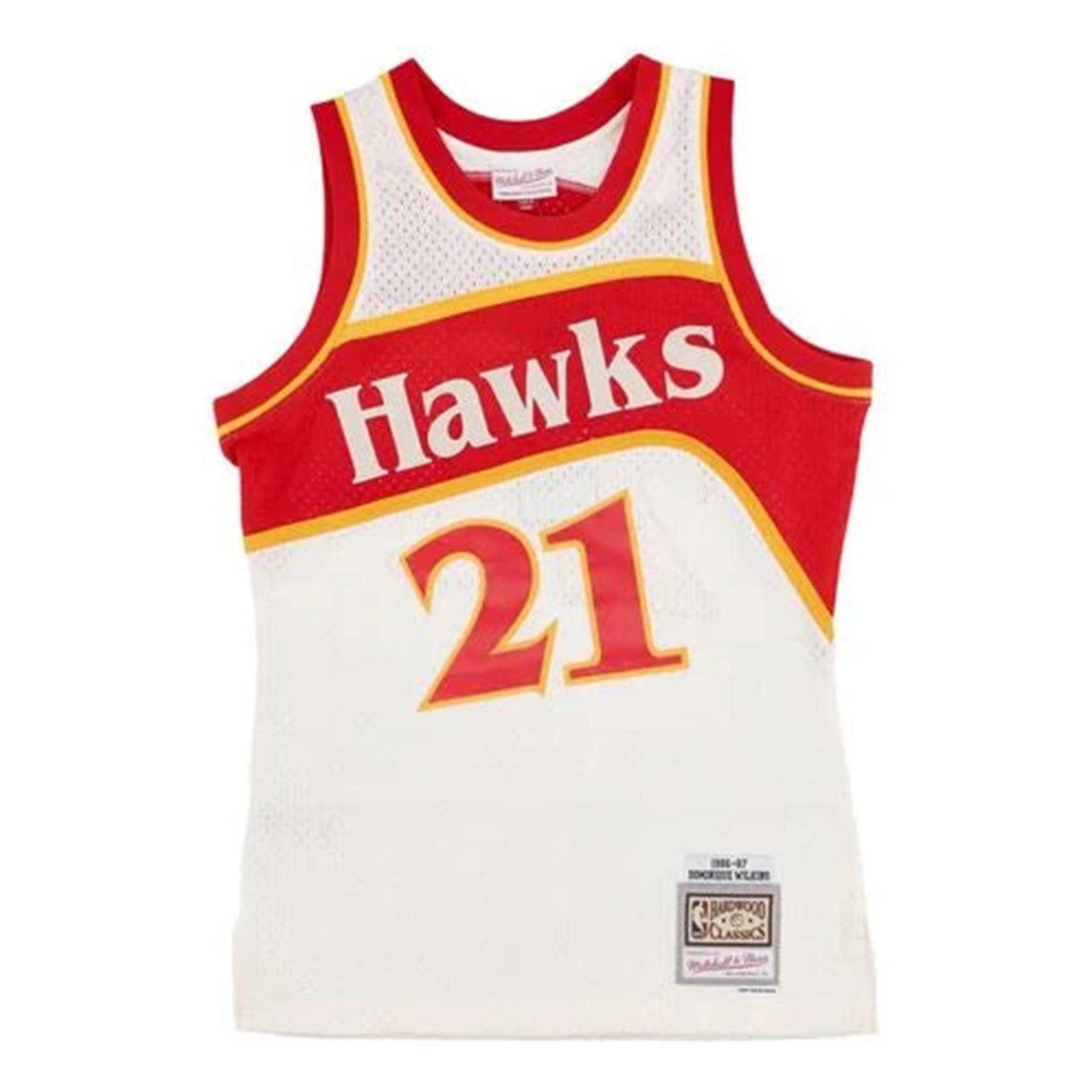 Mitchell & Ness Hawks Off White Wilkins Swingman Jersey