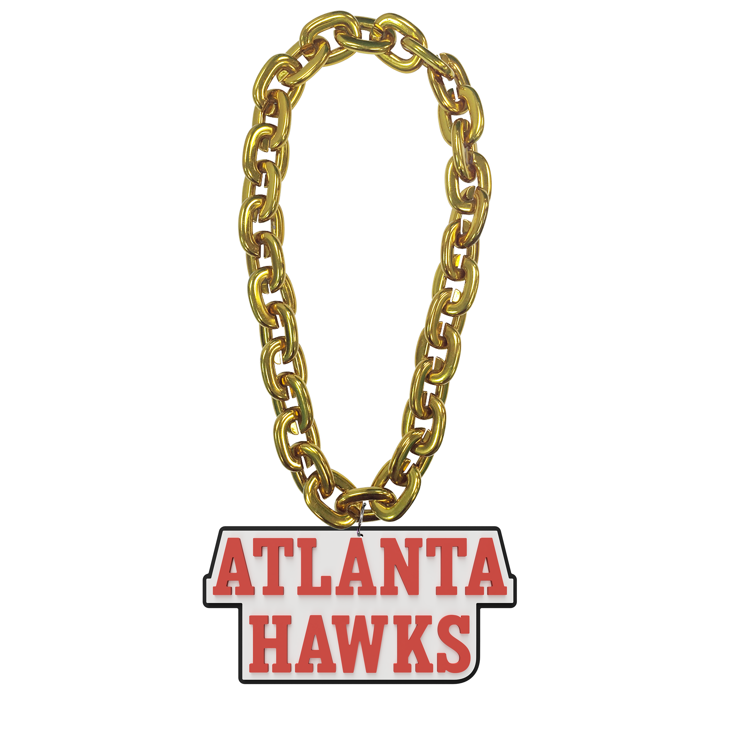 Hawks Gold & Red Wordmark Fan Chain