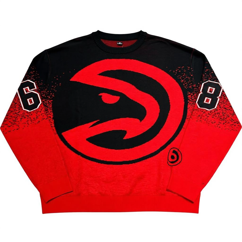 Foco Hawks Big Logo Gradient Ugly Sweater | Hawks Store