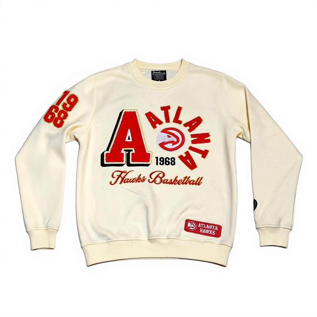Hawks Cream Retro Blink Crewneck