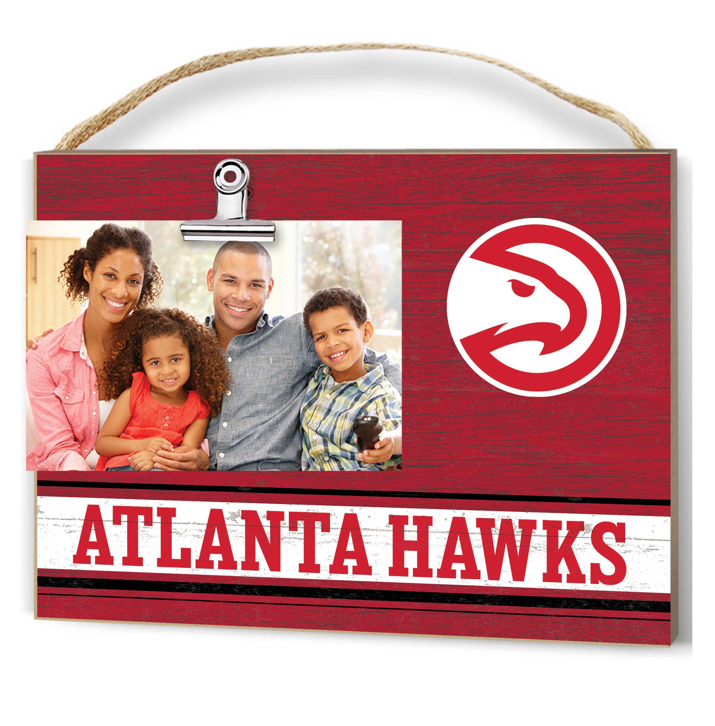Hawks Clip It Team Color Photo Plaque
