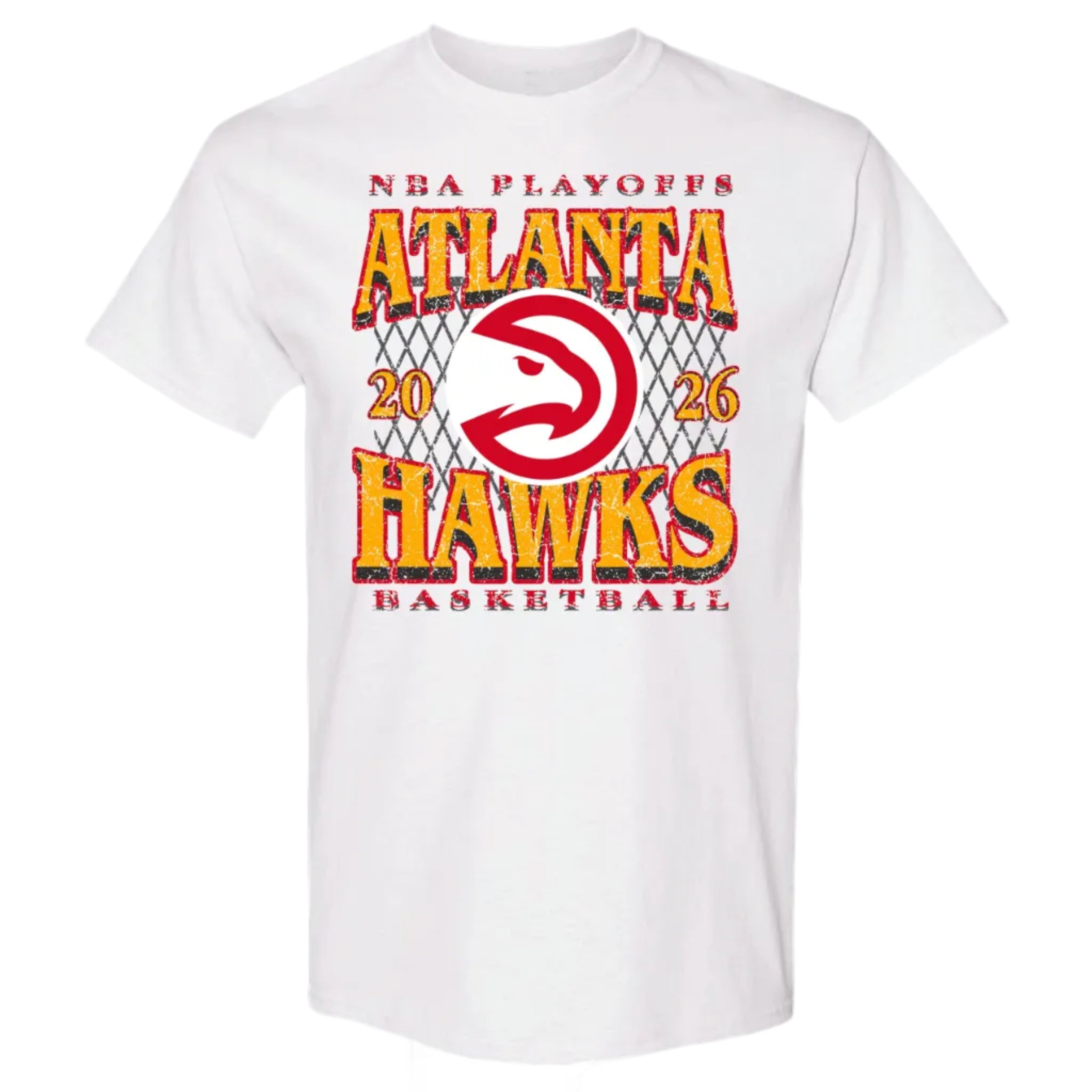 White Hawks 2026 Playoff White Net Tee - Atlanta Hawks Official Store