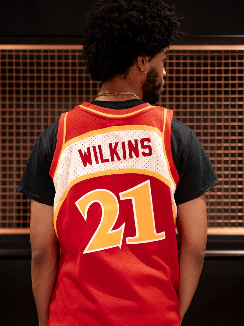 Mitchell & Ness Hawks 1986 Dominique Wilkins Road Swingman Jersey