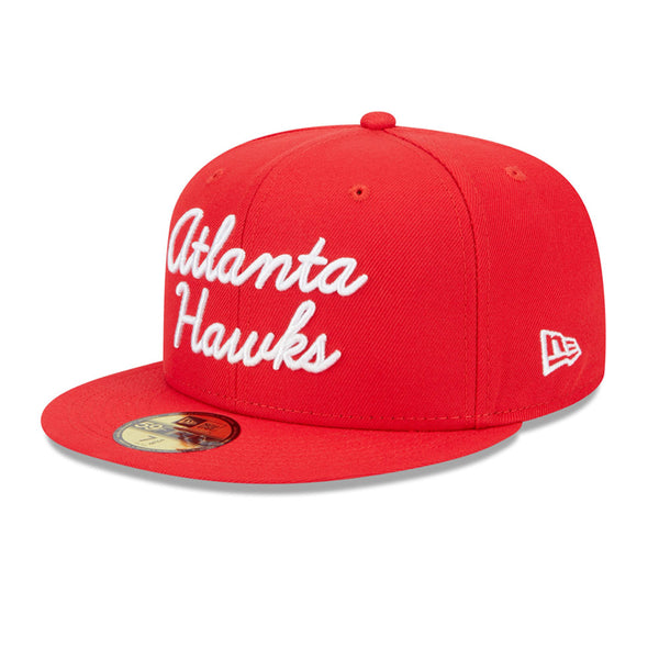 New Era Hawks Red Fairway Script 59FIFTY Fitted