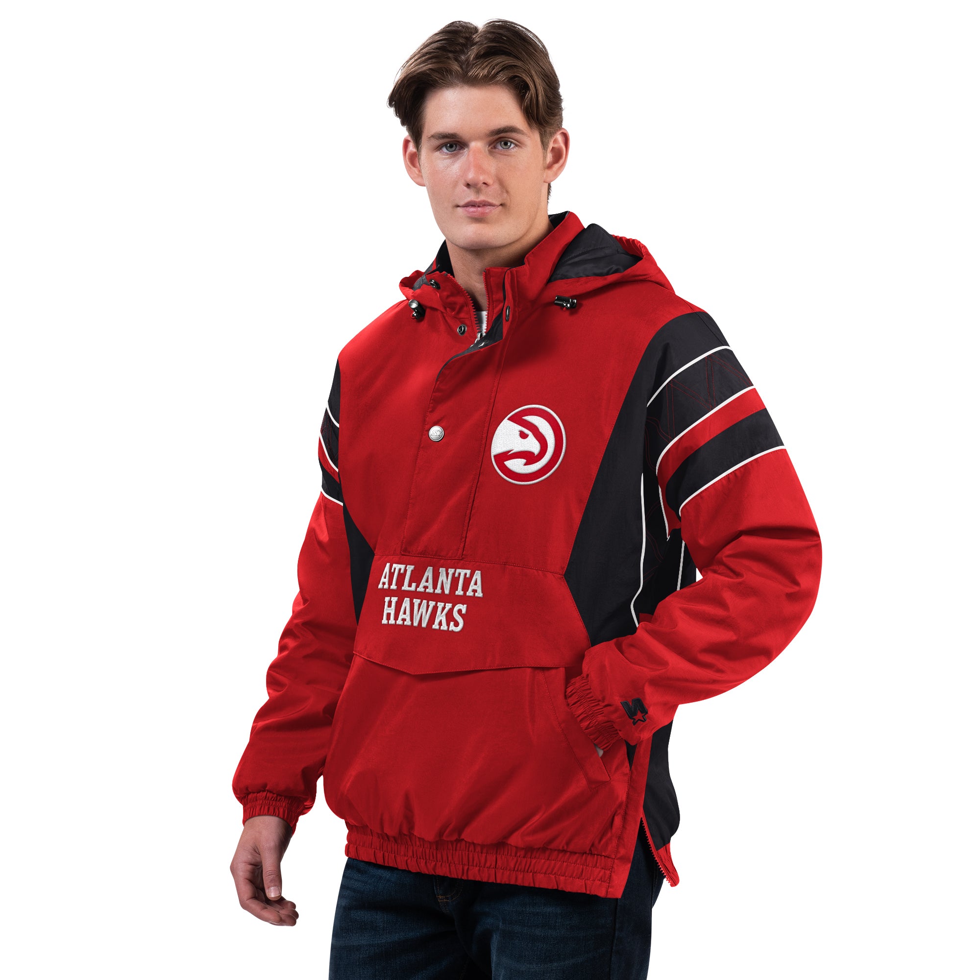 Starter/GIII Hawks Home Team Half Zip Pullover Jacket