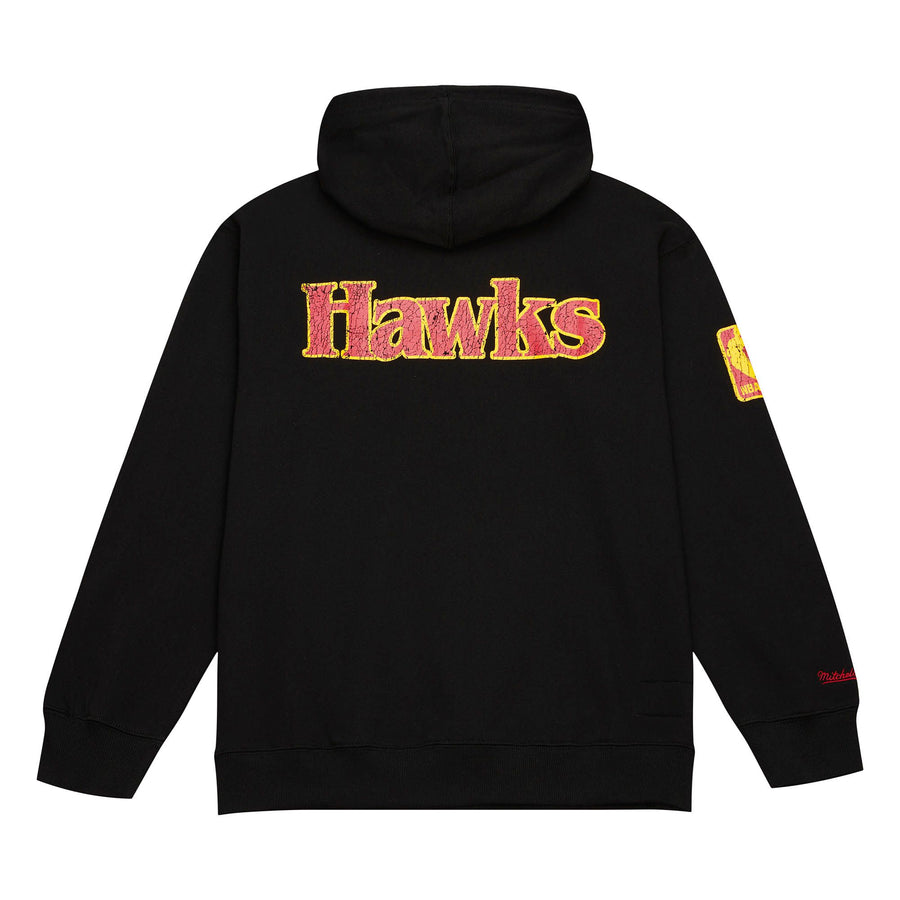 Faded Logo 7 Nba Atlanta Hawks Basketball Pullover Sweatshirt As-is