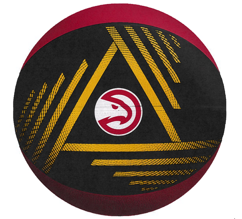 Hawks Tri-Tone Logo Mini Basketball