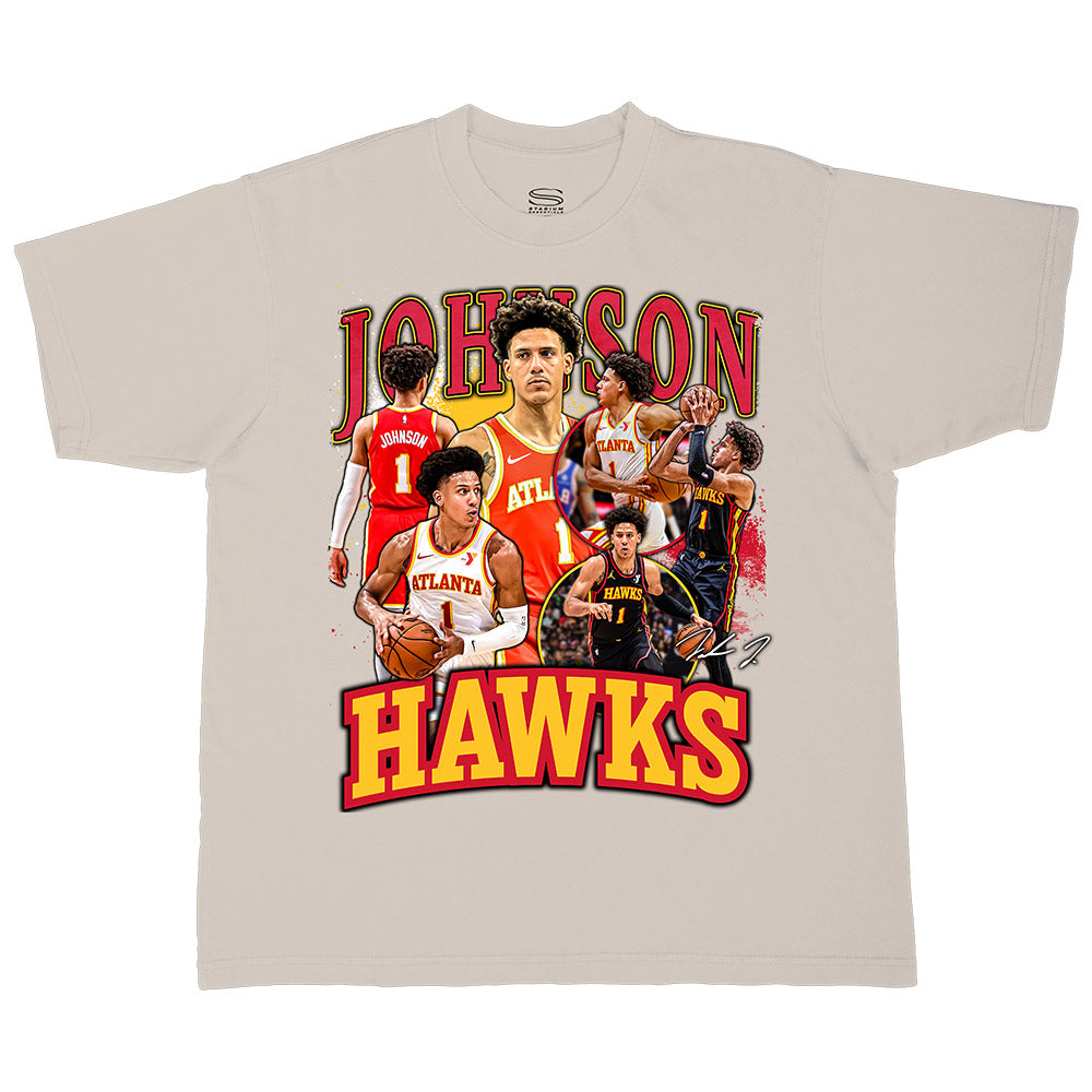 Stadium Essentials Hawks Johnson Cream Crossroads Tee