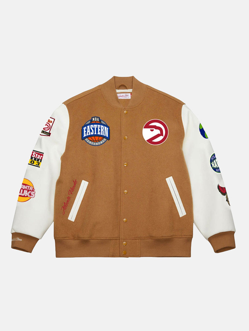 Mitchell & Ness Hawks Dusted Collection Wool Varsity Jacket