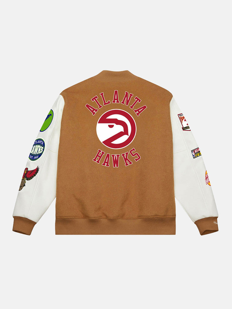 Mitchell & Ness Hawks Dusted Collection Wool Varsity Jacket