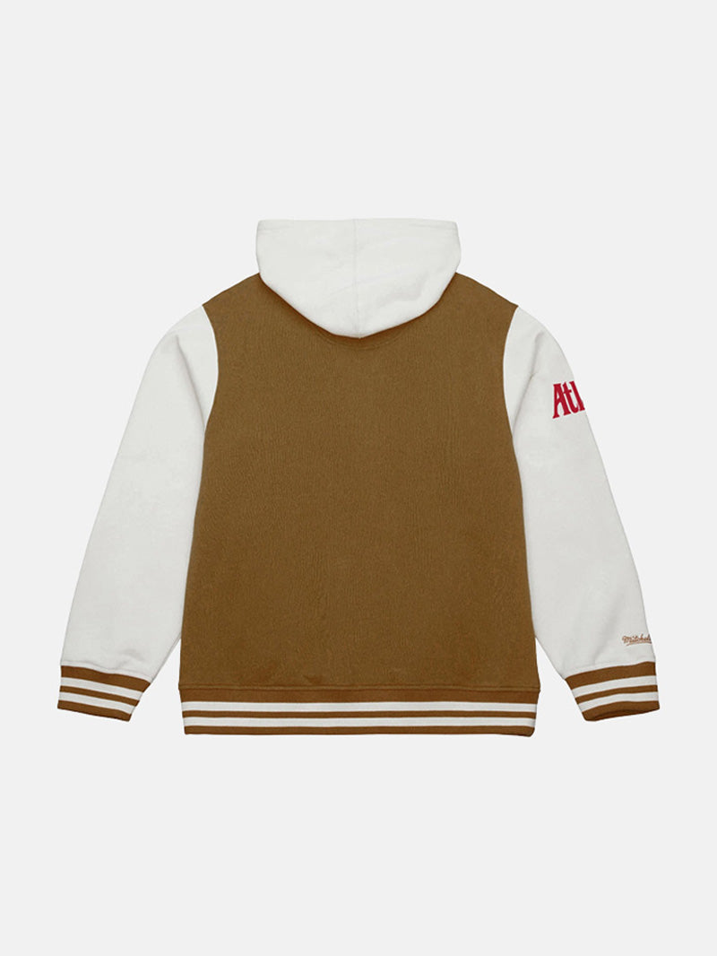 Mitchell & Ness Hawks Dusted Collection Button Up Varsity Hoodie
