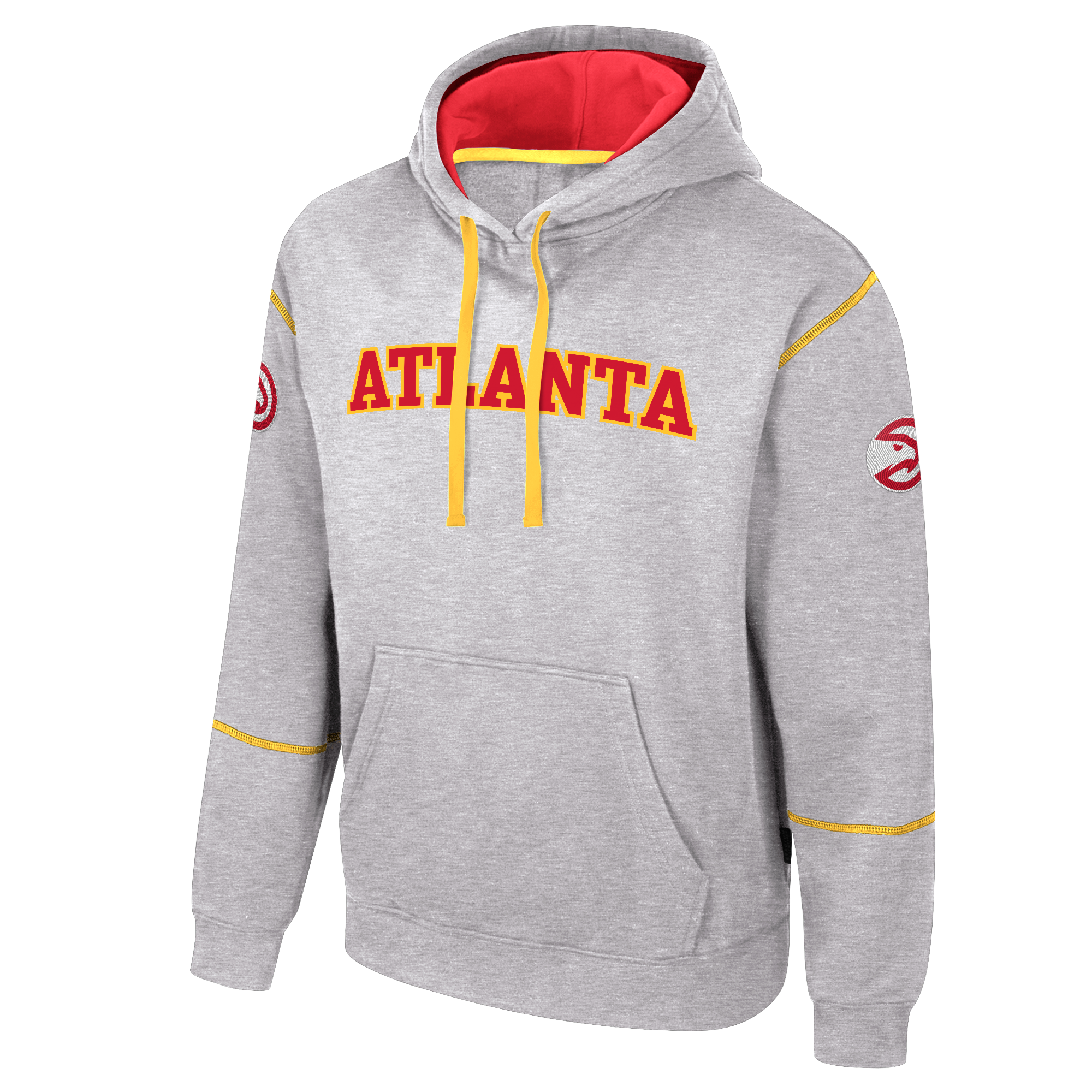 Stadium Essentials Hawks ATL Wordmark Grey Hoodie