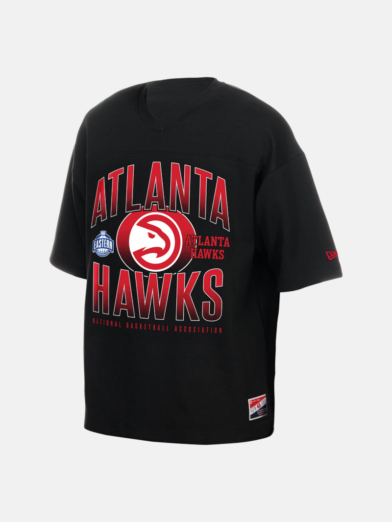New Era Hawks Wordmark Black Throwback Tee