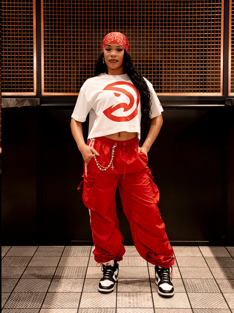 Women's New Era Hawks Big Evo Cropped Tee